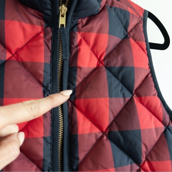 J. Crew Buffalo Plaid Down Excursion Vest - Picture 11 of 13